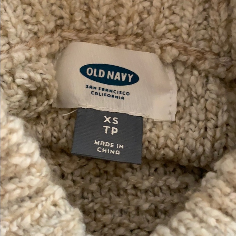 Cable-Knit Mock Neck Tunic Sweater - Picture 3 of 4